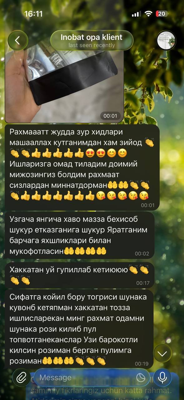 Mijoz sharhi — Telegram